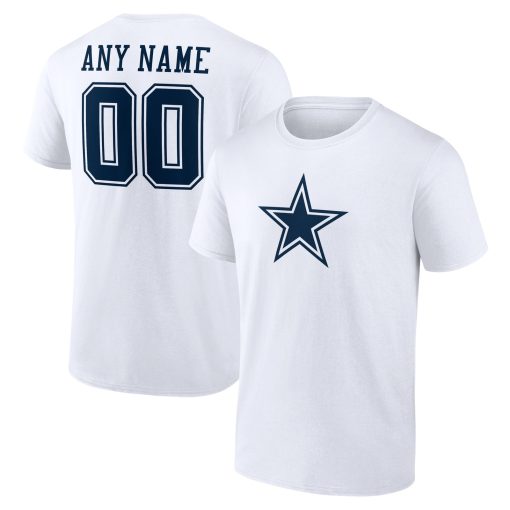 Dallas Cowboys  Team Authentic Custom T-Shirt – White