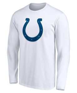 Alternative view of Indianapolis Colts Team Authentic Logo Personalized Name & Number Long Sleeve T-Shirt – White