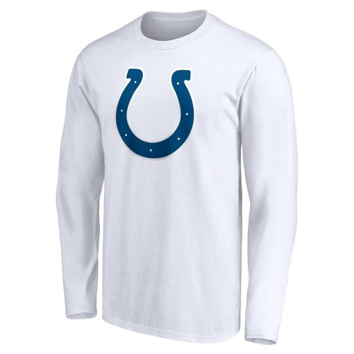 Indianapolis Colts Team Authentic Logo Personalized Name & Number Long Sleeve T-Shirt – White - Image 2