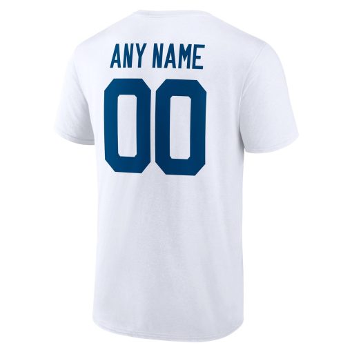 Indianapolis Colts Team Authentic Logo Personalized Name & Number T-Shirt – White - Image 3