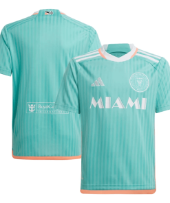 Inter Miami CF adidas Youth 2024 Archive Replica Jersey – Aqua