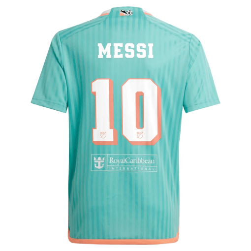 Lionel Messi Inter Miami CF adidas Youth 2024 Archive Replica Player Jersey – Aqua - Image 3