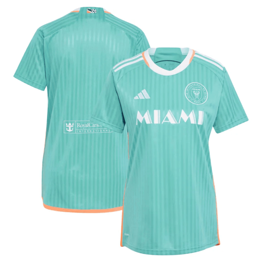 Inter Miami CF adidas Women’s 2024 Archive Replica Jersey – Aqua