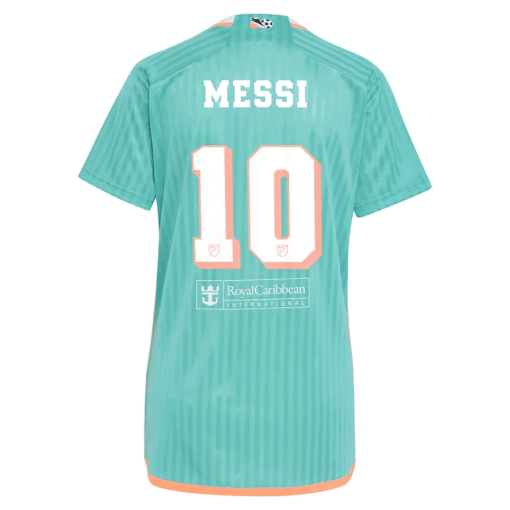 Lionel Messi Inter Miami CF adidas Women’s 2024 Archive Replica Player Jersey – Aqua - Image 3