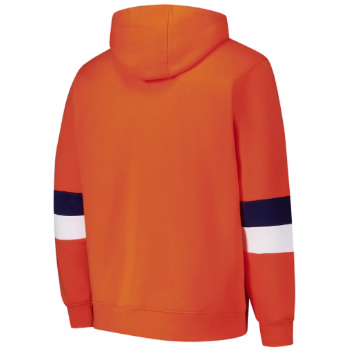 Denver Broncos G-III Sports by Carl Banks Adaptive Faceoff Pullover Hoodie – Orange/Navy - Image 2