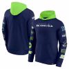 Seattle Seahawks Fanatics Patched Out Pullover Hoodie – College Navy/Neon Green