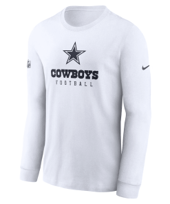 Alternative view of Men’s Nike White Dallas Cowboys Sideline Performance Long Sleeve T-Shirt