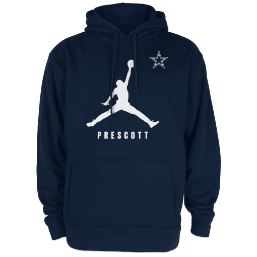 Men’s Jordan Brand Dak Prescott Navy Dallas Cowboys Lockup Pullover Hoodie