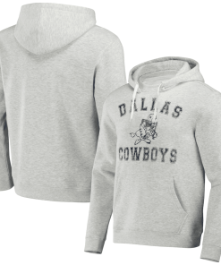 Men’s NFL x Darius Rucker Collection by Fanatics Heather Gray Dallas Cowboys Coaches Pullover Hoodie