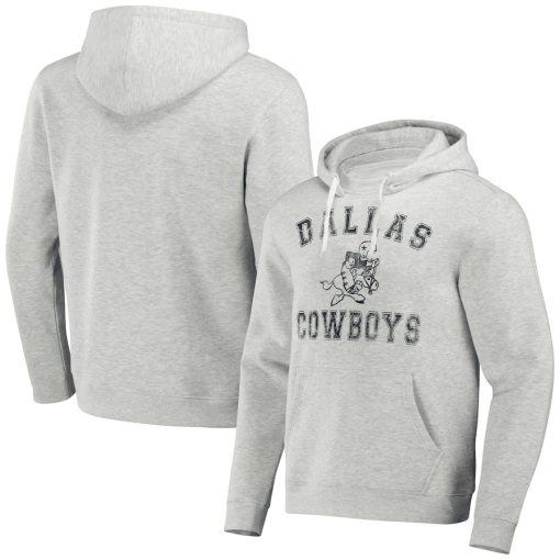 Men’s NFL x Darius Rucker Collection by Fanatics Heather Gray Dallas Cowboys Coaches Pullover Hoodie
