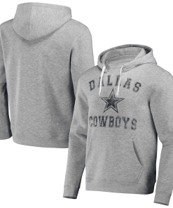 Men’s NFL x Darius Rucker Collection by Fanatics Heather Gray Dallas Cowboys Coaches Pullover Hoodie