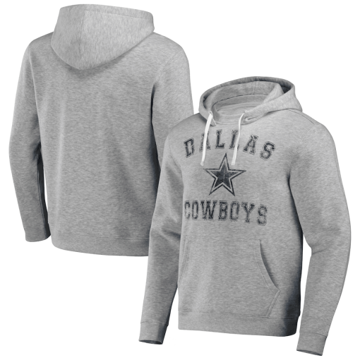 Men’s NFL x Darius Rucker Collection by Fanatics Heather Gray Dallas Cowboys Coaches Pullover Hoodie