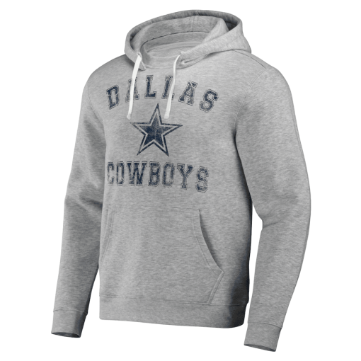 Men’s NFL x Darius Rucker Collection by Fanatics Heather Gray Dallas Cowboys Coaches Pullover Hoodie - Image 2