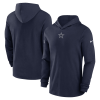 Men’s Nike Navy Dallas Cowboys Sideline Performance Long Sleeve Hoodie T-Shirt