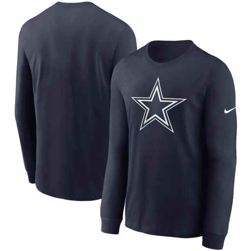 Men’s Nike Navy Dallas Cowboys Primary Logo Long Sleeve T-Shirt