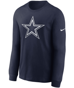 Alternative view of Men’s Nike Navy Dallas Cowboys Primary Logo Long Sleeve T-Shirt