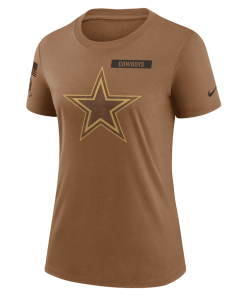 Alternative view of Women’s Nike Brown Dallas Cowboys 2023 Salute to Service Legend Performance T-Shirt