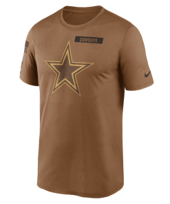 Alternative view of Men’s Nike Brown Dallas Cowboys 2023 Salute To Service Legend Performance T-Shirt