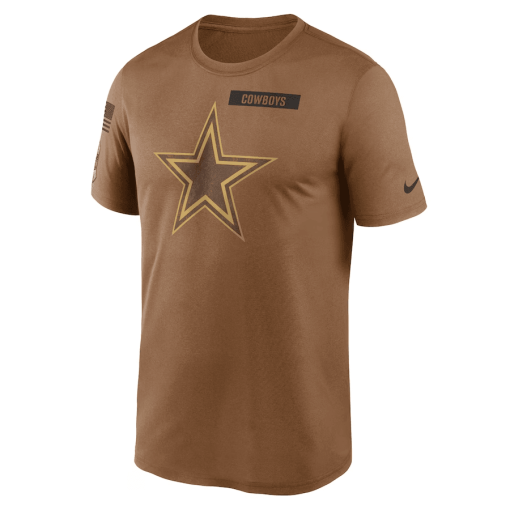Men’s Nike Brown Dallas Cowboys 2023 Salute To Service Legend Performance T-Shirt - Image 2