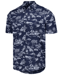 Alternative view of Men’s Reyn Spooner Navy Dallas Cowboys Throwback Kekai Print Button-Up Shirt