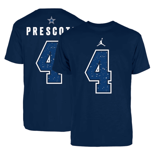 Men’s Jordan Brand Dak Prescott Navy Dallas Cowboys Name & Number T-Shirt (Copy)