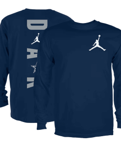 Men’s Jordan Brand Dak Prescott Navy Dallas Cowboys Player Wordmark Graphic Long Sleeve T-Shirt