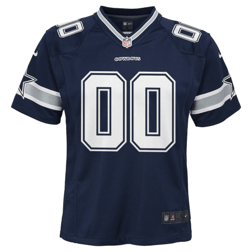 Youth Nike Navy Dallas Cowboys Custom Game Jersey - Image 2