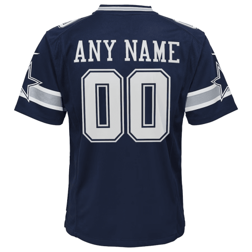 Youth Nike Navy Dallas Cowboys Custom Game Jersey - Image 3