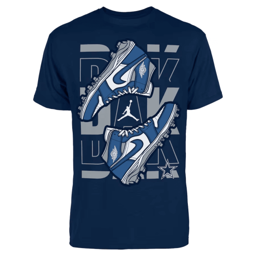 Men’s Jordan Brand Dak Prescott Navy Dallas Cowboys Graphic T-Shirt - Image 4