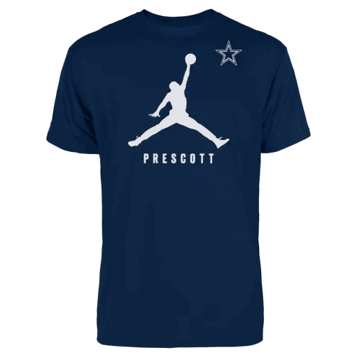 Men’s Jordan Brand Dak Prescott Navy Dallas Cowboys Graphic T-Shirt - Image 5