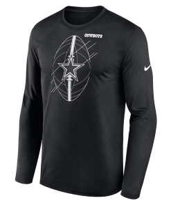Alternative view of Men’s Nike Black Dallas Cowboys Legend Icon Long Sleeve T-Shirt