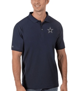 Men’s Antigua Navy Dallas Cowboys Legacy Pique Polo