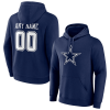 Men’s Fanatics Branded Navy Dallas Cowboys Team Authentic Personalized Custom Name & Number Pullover Hoodie