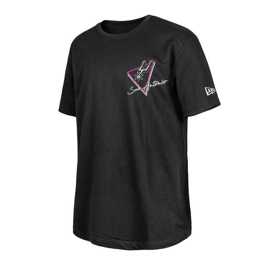 San Antonio Spurs New Era Glow-in-the-Dark T-Shirt – Black - Image 2