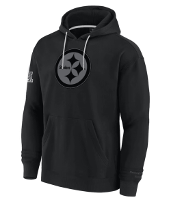 Alternative view of Pittsburgh Steelers Fanatics Elements Pace Fleece Pullover Hoodie – Black
