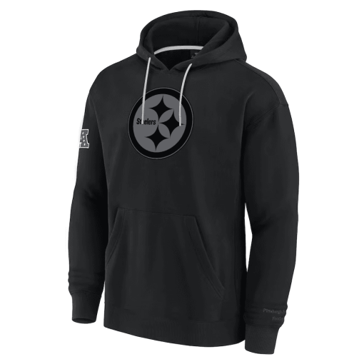 Pittsburgh Steelers Fanatics Elements Pace Fleece Pullover Hoodie – Black - Image 2