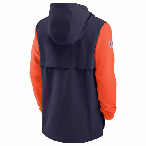 Denver Broncos Nike Sideline Player Quarter-Zip Hoodie – Navy/Orange - Image 3