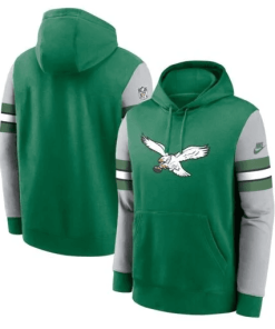 Men’s Nike Green Philadelphia Eagles Sideline Alternate Club Pullover Hoodie