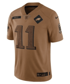Alternative view of A.J. Brown Philadelphia Eagles Nike 2023 Salute To Service Limited Jersey – Brown