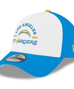 Los Angeles Chargers New Era Charger Power A-Frame 9FORTY Adjustable Hat – White/Powder Blue