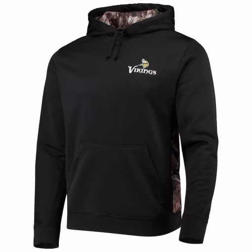 Minnesota Vikings Dunbrooke Logo Ranger Pullover Hoodie – Black/Realtree Camo - Image 2