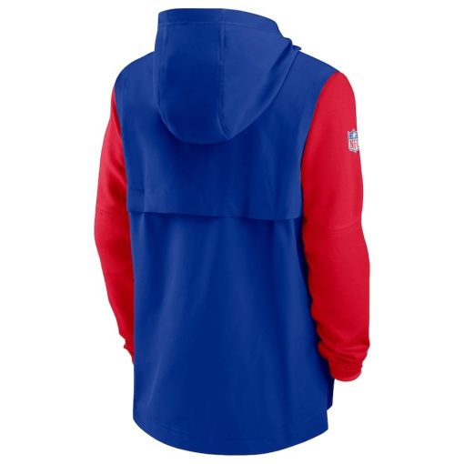 Buffalo Bills Nike Sideline Player Quarter-Zip Hoodie – Royal/Red - Image 3