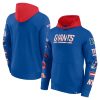 New York Giants Fanatics Patched Out Pullover Hoodie – Royal/Red