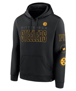 Alternative view of Men’s Pittsburgh Steelers Fanatics Black Blackout Pullover Hoodie