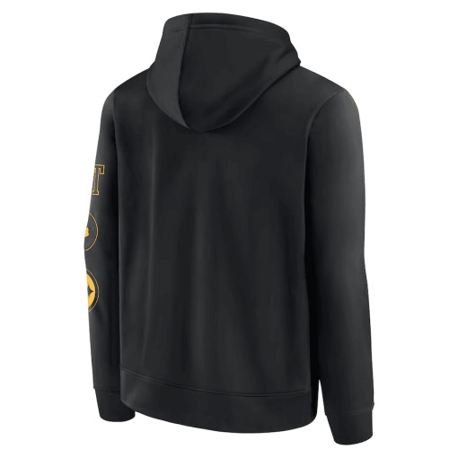 Men’s Pittsburgh Steelers Fanatics Black Blackout Pullover Hoodie - Image 3