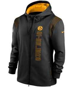 Alternative view of Men’s Nike Black Pittsburgh Steelers Sideline Performance – Full-Zip Hoodie