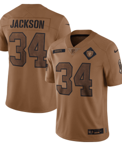 Men’s Nike Bo Jackson Brown Las Vegas Raiders 2023 Salute To Service Limited Jersey