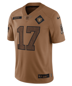 Alternative view of Men’s Nike Davante Adams Brown Las Vegas Raiders Salute To Service Limited Jersey