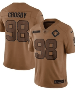 Men’s Nike Maxx Crosby Brown Las Vegas Raiders Salute To Service Limited Jersey