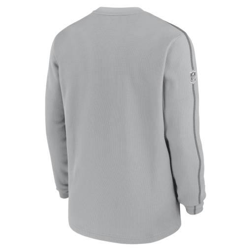 Men’s Nike Gray Las Vegas Raiders 2024 Sideline Coaches Long Sleeve Top - Image 3